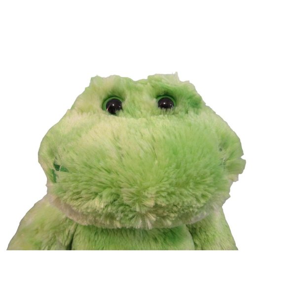 St Patricks Day Shamrock Happy Go Lucky Green Plush Frog Build A Bear Naked GUC - Picture 7 of 15